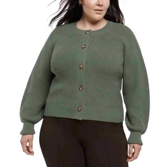 Banana Republic Women's Ribbed Crew Neckline Button Front Cardigan - Picture 5 of 7